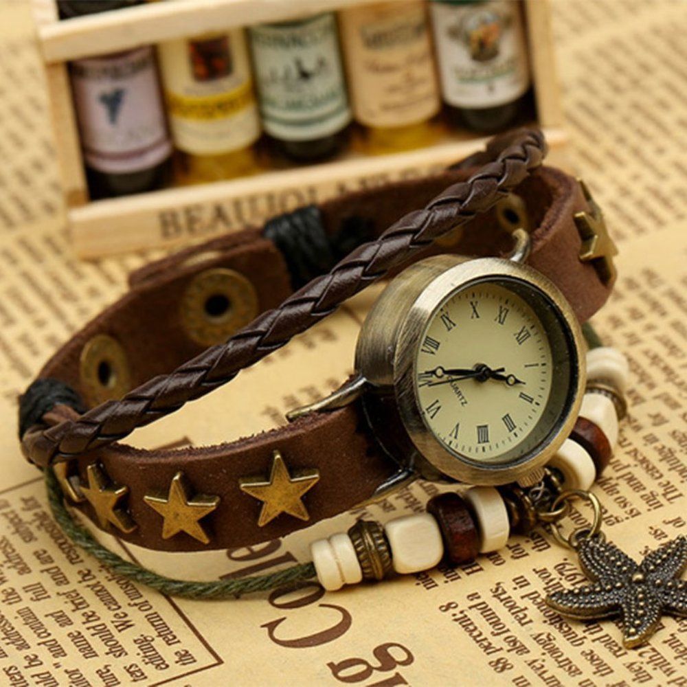 ✨✨BRAND NEW Preppy Leather Watch Women's Fashion Accessory - Picture 4 of 11